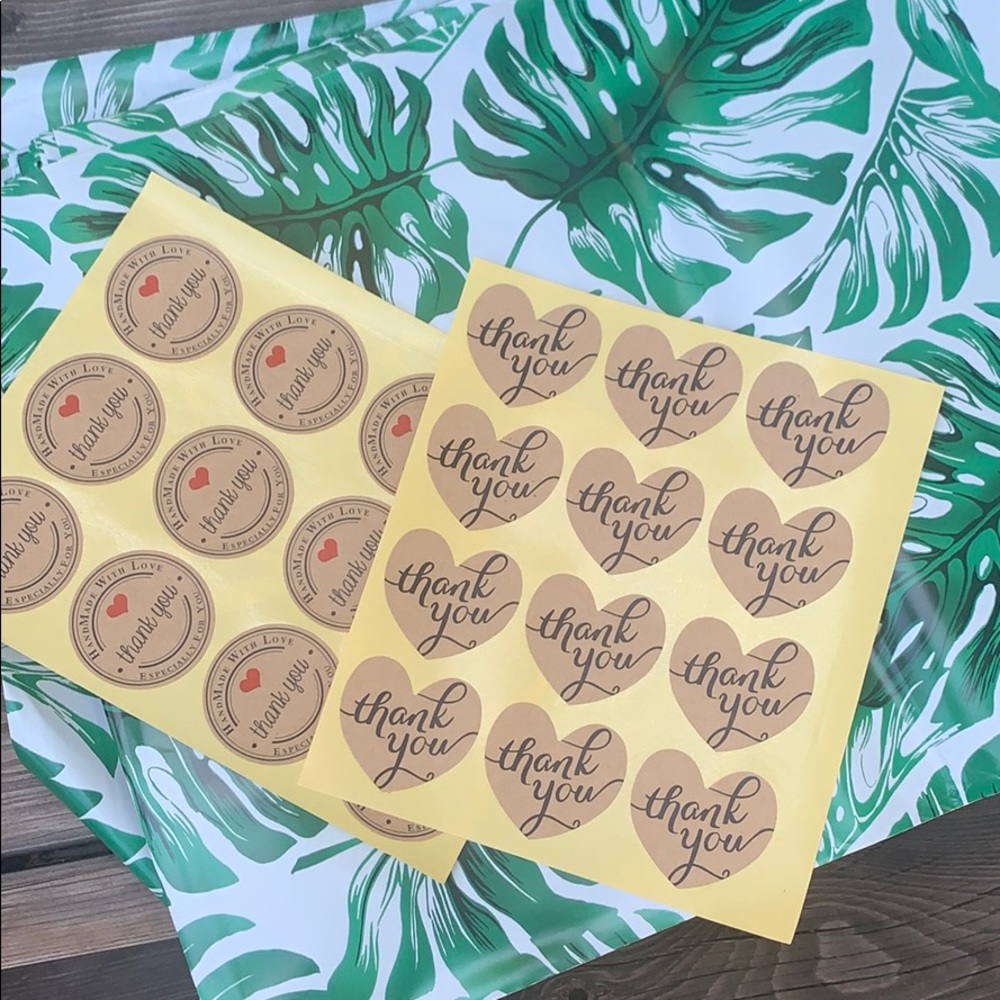 Polymailer + thank you stickers || 30